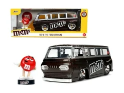 Jada Toys Jada253255065 Ford Econoline Con Red Figura M&m's 1965 Brown 1:24 Modellino