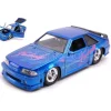 JADA TOYS JADA31379 FORD MUSTANG GT I LOVE THE 80s CANDY BLUE 1:24 Modellino
