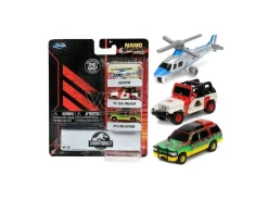 JADA TOYS JADA51012 JURASSIC PARK 3-PACK A NANO CARS Modellino