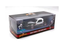 JADA TOYS JADA253223014 MAZDA MIATA MARVEL GHOST SPIDER 1990 BLACK/WHITE 1:32 Modellino