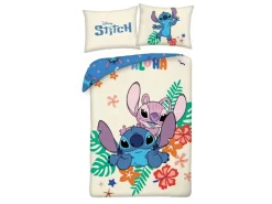 Lilo & Stitch Duvet Set Stitch & Angel Flowers 140 X 200 Cm / 70 X 90 Cm Halantex