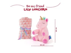 Lily Unicorn Soft Blanket + Peluche 22cm Perletti