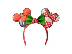 Loungefly Disney Mickey & Minnie Natale Ear Fascia Per Capelli Loungefly