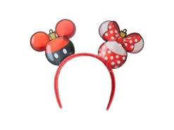 Loungefly Disney Mickey & Minnie Natale Ear Fascia Per Capelli Loungefly