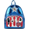 Loungefly Marvel Captain America Metallic Zaino 26cm Loungefly