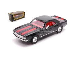 LUCKY DIE CAST LDC94216BK CHEVROLET CAMARO Z-28 1967 BLACK  W/RED STRIPES 1:43 Modellino