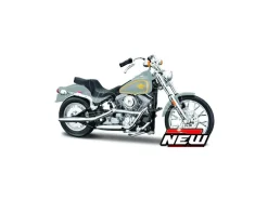 MAISTO MI23107 HARLEY DAVIDSON FXST SOFTAIL 1984 SILVER 1:18 Modellino
