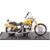 MAISTO MI19139 HARLEY DAVIDSON FXDWG DYNA WIDE GLIDE 2001 YELLOW 1:18 Modellino