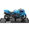 MAISTO MI12020B KAWASAKI NINJA ZX-14R METALLIC BLUE 1:18 Modellino