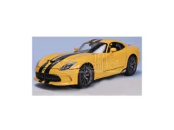 MAISTO MI31128Y DODGE VIPER GST 2013 YELLOW W/BLACK STRIPES 1:18 Modellino