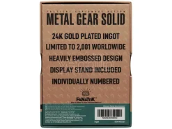 Metal Gear Solid 2 Ingot Snake 24k Gold Plated Edizione Limitata Fanattik