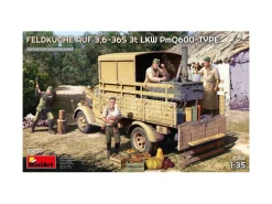 MINIART MIN53037 FELDKUCHE Auf 3,6-36S 3t LKW PmQ600-TYPE KIT 1:35 Modellino