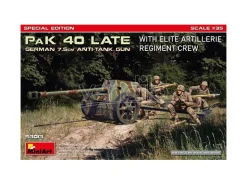 MINIART MIN53013 GERMAN 7,5 cm PaK 40 LATE w/Elite Artillerie Regiment Crew Spec KIT 1:35 Modellino