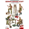 MINIART MIN49020 GERMAN GROUND STAFF W/ACCESSORIES NORTH AFRICA KIT 1:35 Modellino