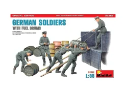 MINIART MIN35366 GERMAN SOLDIERS W/FUEL DRUMS SPECIAL EDITION KIT 1:35 Modellino