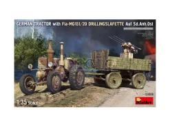 Miniart Min53008 German Tractor Con Fla-mg151/20 Drillingslafette Auf Sd.anh. Kit 1:35 Modellino
