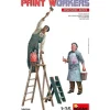 Miniart Min38094 Paint Workers Con Accessories Kit 1:35 Modellino
