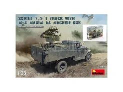 Miniart MIN35186 SOVIET 1,5 t TRUCK W/M-4 MAXIM AA MACHINE GUN KIT 1:35 Modellino