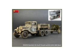 Miniart MIN35272 SOVIET 2t 6x4 TRUCK WITH 76 mm USV-BR GUN KIT 1:35 Modellino