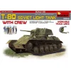 Miniart MIN35243 T-80 SOVIET LIGHT TANK W/CREW KIT 1:35 Modellino