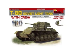 Miniart MIN35243 T-80 SOVIET LIGHT TANK W/CREW KIT 1:35 Modellino