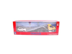 New Ray NY15875CA IVECO DAILY GIALLO C/FIAT CINQUECENTO AVORIO 1:43 Modellino