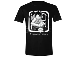 One Piece Maglietta Nera con Disegno Monkey D. Luffy - T-Shirt PCMerch