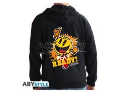 Pac-man - Felpa Con Cappuccio - "let's Play" Man Black