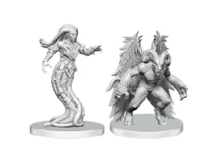 Pathfinder Deep Cuts Unpainted Miniatures Gylou (handmaiden Devil) & Ferrugon (rust Devil) Wizbambino