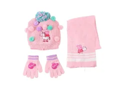 Peppa Pig Winter Set Scalda Collo Cappello Guanti Cerdà