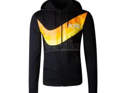 Pong - Wave Stripe Men's Zipper Felpa Con Cappuccio Difuzed
