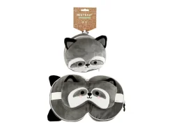 Resteazzz Raccoon Round Da Viaggio Cuscino E Eye Mask Puckator