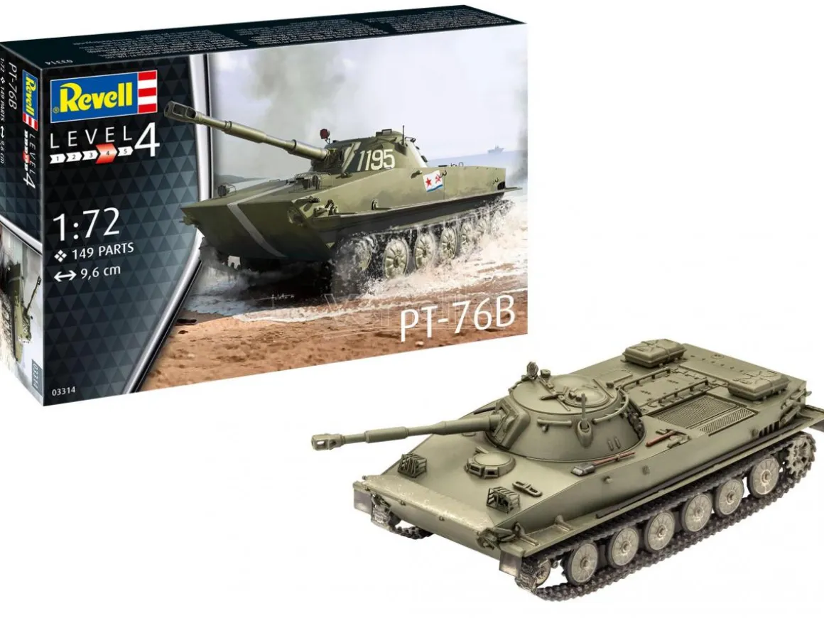 REVELL RV03314 CORAZZATO PT-76B KIT 1:72 Modellino