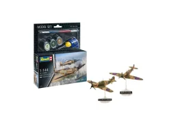 REVELL RV63771 MODEL SET SPITFIRE Mk.Ia & HURRICANE Mk.I KIT 1:144 Modellino