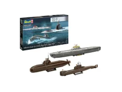 REVELL RV05186 SOTTOMARINI WILHELM BAUER (U-2540), TYPE 206A, TYPE 212A KIT 1:144 Modellino