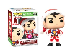 Set Figura Pop & Tee Back Dc Comics Superman Esclusiva Flocked Funko
