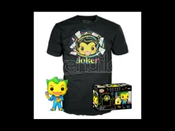Set Figura Pop & Tee Dc Comics Batman Joker Esclusiva tg XL Funko