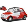 Solido Sl1801408 Fiat 500 Abarth Vestito Di Kappa 1965 White/red 1:18 Modellino
