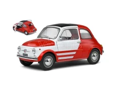 Solido Sl1801408 Fiat 500 Abarth Vestito Di Kappa 1965 White/red 1:18 Modellino