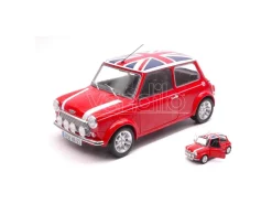 Solido Sl1800604 Mini Cooper Sport 1997 Red + Bandiera 1:18 Modellino
