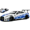 SOLIDO SL1805816 NISSAN GT-R (R35) LIBERTY WALK BODY KIT 2.0 COUPE 2024 SILVER/BLUE 1:18 Modellino
