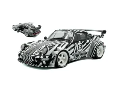SOLIDO SL1807513 PORSCHE 911 964 RWB N.13 BODY KIT THE ZEBRA 1994 WHITE/BLACK 1:18 Modellino