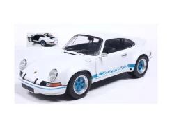 SOLIDO SL1801119 PORSCHE 911 RSR 1973 WHITE/BLUE CARRERA STRIPES 1:18 Modellino