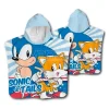 Sonic Il Riccio Poncho Asciugamano Cotone Sonic 55 x 100 cm Sega