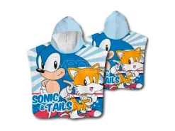 Sonic Il Riccio Poncho Asciugamano Cotone Sonic 55 x 100 cm Sega