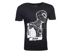 Spider-man - Side View Spidey Black T-shirt Uomo Difuzed