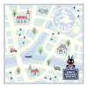 Studio Ghibli Mini Asciugamano Kiki's Delivery Service City Map 25 X 25 Cm Marushin