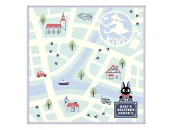 Studio Ghibli Mini Asciugamano Kiki's Delivery Service City Map 25 X 25 Cm Marushin