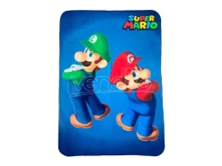 Super Mario Bros Coperta In Pile Mario e Luigi 100 x 140 Cm Nintendo