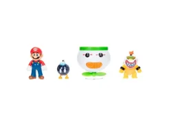 Super Mario Bros Mario E Bowser Jr. Blister Figures 6cm Jakks Pacific